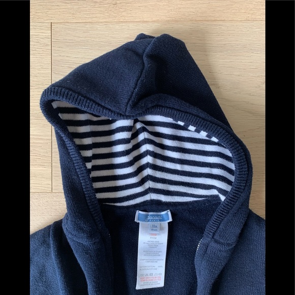 Jacadi Paris Zip-up Cadigan Sweatshirt Hoodie l Boys Girls Unisex l Size 18 mnth - Picture 4 of 4